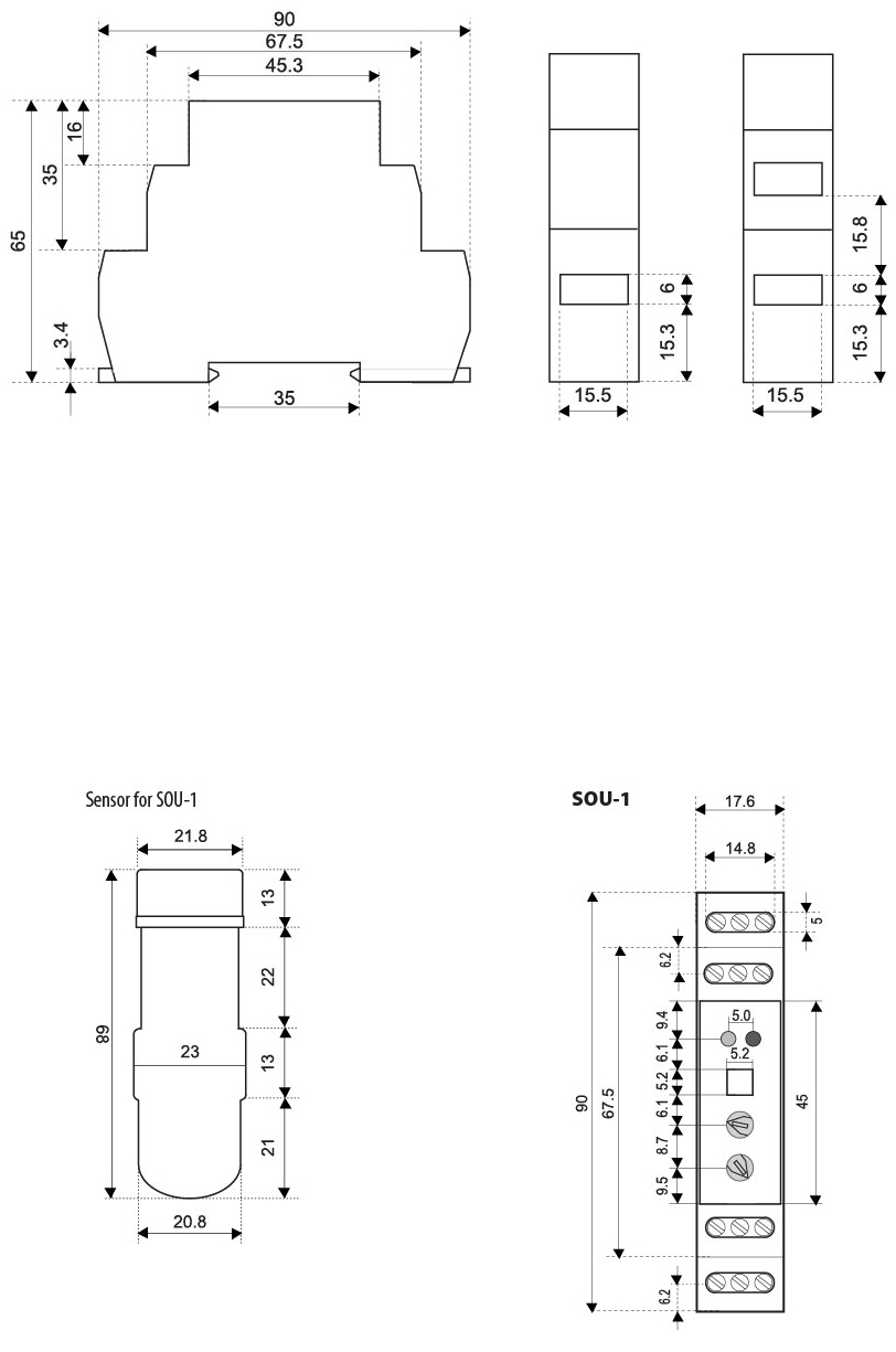 Сумеречное реле SOU-1 UNI 12-240 AC/DC (1x16A_AC1) — изображение 2