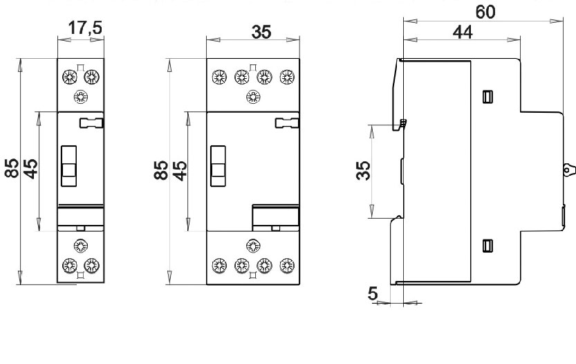 ETI Контактор RD-R 20-02 230V AC/DC (ручн.управл.) (арт.2464050) — изображение 2