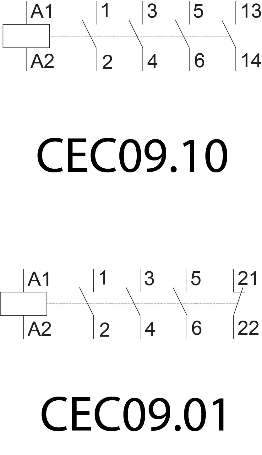 ETI Контактор миниатюрный CEC 09.01-230V-50/60Hz (9A; 4kW; AC3) (арт.4641072) — изображение 2