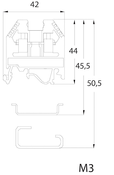 ETI Клемма винтовая-питание двухуровневая VS 2.5 NA + (2,5 mm2_красная) (арт.3901245) — изображение 2
