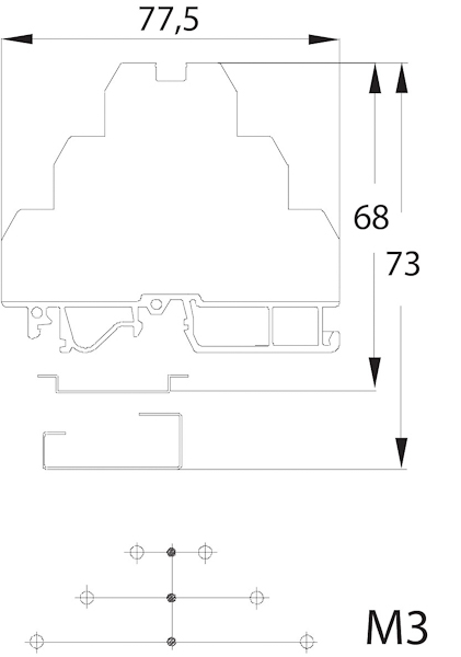 ETI Клемма винтовая трехуровневая VS 2,5 NAI 3 с соед. мостиком (2,5 mm2_бежевая) (арт.3901340) — изображение 2