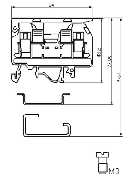 ETI Клемма винтовая-питание под держатель VSV 4 PA + (4 mm2_красная) (арт.3901701) — изображение 2