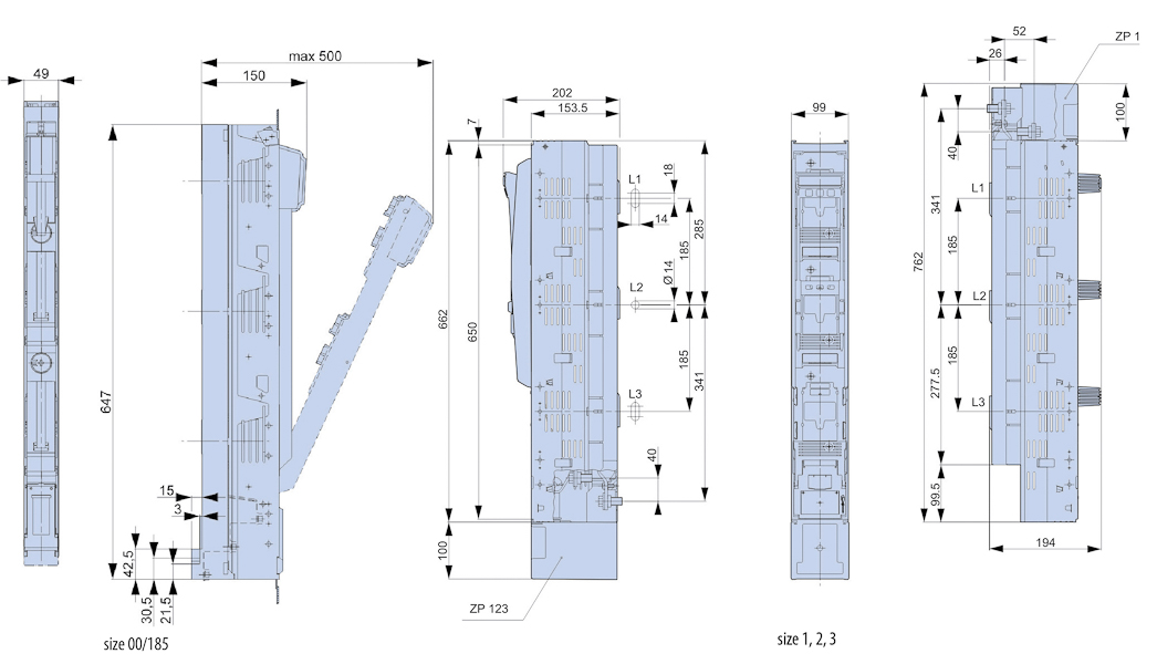 ETI Разъединитель SL00/100 3P 160A M8-2 (M8, трехфазное отключение) (арт.1692034) — изображение 2