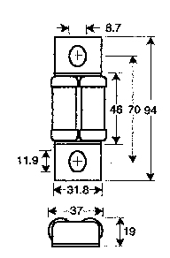 ETI Предохранитель BS17DUQ/70/90A/690V aR (100 kA) (арт.4750721) — изображение 2