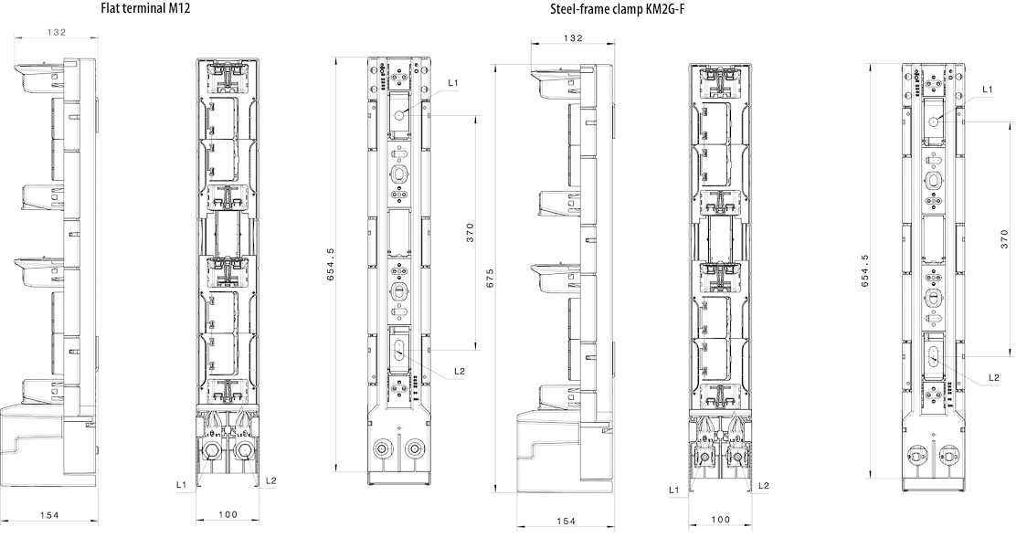ETI Разъединитель L3-2/1200V/9/KM2G-F/HA/PV (400А DC 1200V) (арт.4122042) — изображение 2