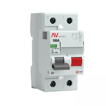 EKF Устройство защитного отключения DV 2P 100А/100мА (A) EKF AVERES rccb-2-100-100-a-av