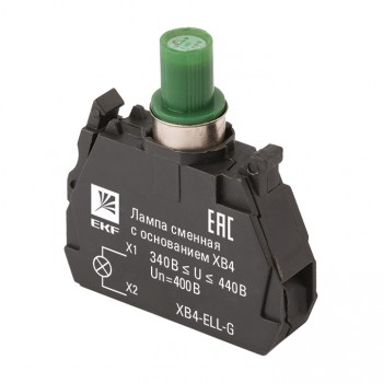 EKF Лампа сменная c основанием XB4 зеленая 400В XB4-ELL-G