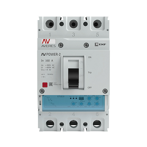EKF Автоматический выключатель AV POWER-1/3 100А 50kA ETU2.2 mccb-13-100-2.2-av